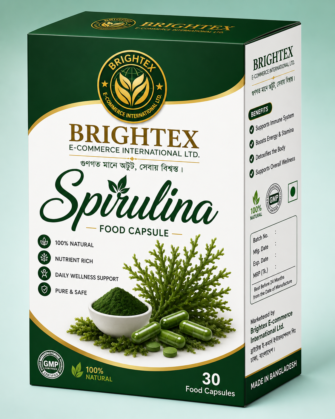 Brightex Spirulina Cap 60 Pieces